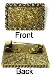 rectangle pin back